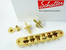 Schaller GTM Tune-O-Matic Guitar Bridge Gold Reverse 12090501.13