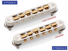 Schaller GTM Tune-O-Matic Guitar Bridge Nickel Reverse 12090101.13