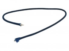 Cloth Covered 22 Gauge Wire Solid Core Blue per Meter