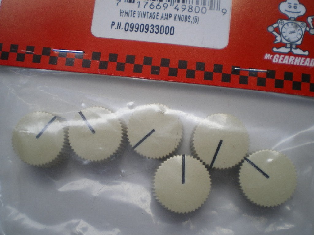Fender White Vintage Amplifier Knobs
