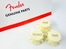 Fender Stratocaster Knobs Aged White Left Hand 0991369002