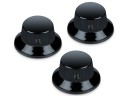 Schaller Stratocaster Knobs 6,35mm Black Chrome 15060400