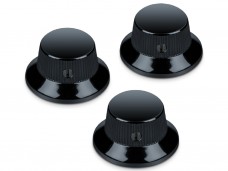 Schaller Stratocaster Knobs 6,35mm Black Chrome 15060400 Schaller Stratocaster Knobs 6,35mm Black Chrome 15060400