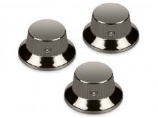 Schaller Stratocaster Knobs 6,35mm Ruthenium 15060600