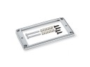 Schaller Pickup Frame Single Hole Chrome Curved Flat 17040212 Schaller Pickup Frame Single Hole Chrome Curved Flat 17040212