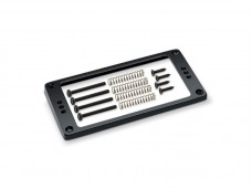 Schaller Pickup Frame Triple Holes Black Chrome Straight Flat 17020411