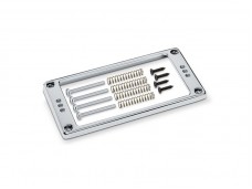 Schaller Pickup Frame Triple Holes Chrome Straight Flat 17020211