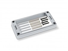 Schaller Pickup Frame Triple Holes Chrome Straight High 17020213