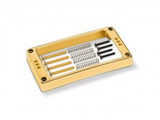 Schaller Pickup Frame Triple Holes Gold Curved High 17020514