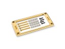 Schaller Pickup Frame Triple Holes Gold Straight Flat 17020511 Schaller Pickup Frame Triple Holes Gold Straight Flat 17020511