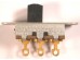 Switchcraft Slide Switch DPDT Momentary Gold Plate